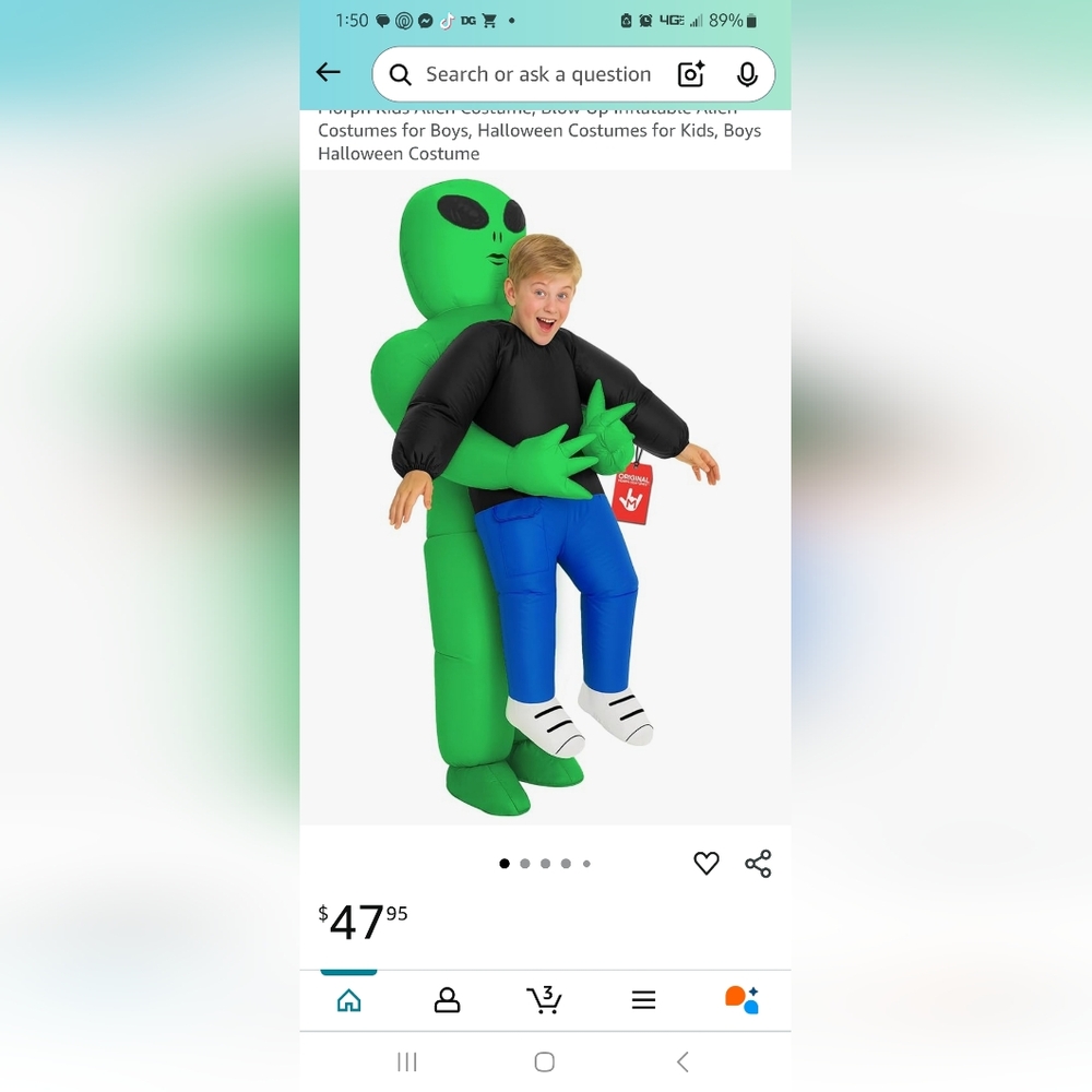 Alien Inflatable Suit Costume